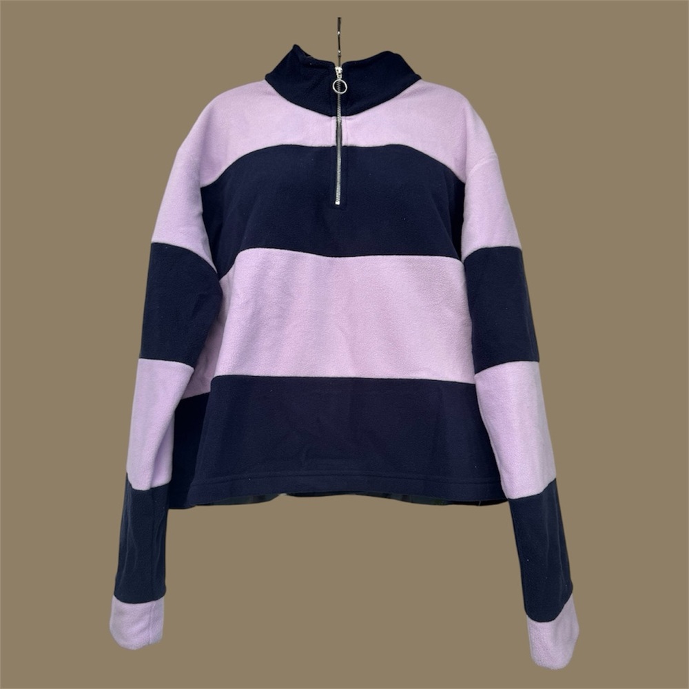 Colorblock Quarter-Zip Pullover